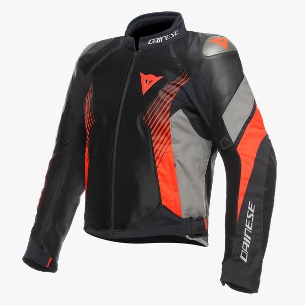 Dainese Super Rider 2 Absoluteshell Jacket Black Dark Gull Gray Fluo Red